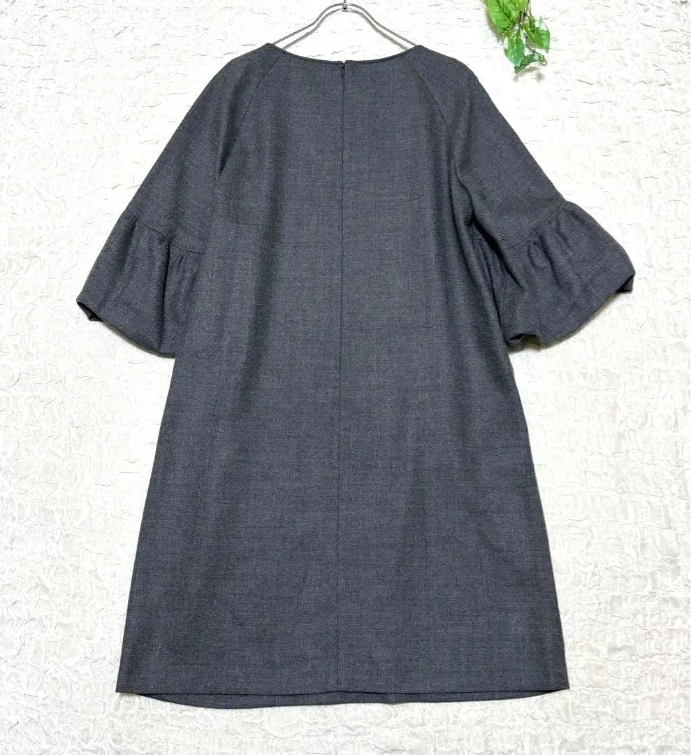 美品＊ADOREアドーア＊ウールアムンゼンワンピース　グレー　S〜M