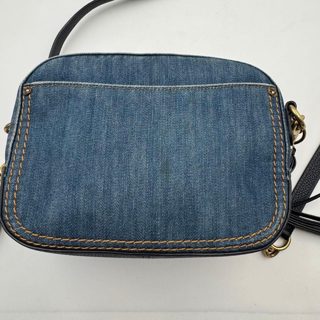 美品✨COACH ショルダーバッグ　ティーローズ　デニム生地　2way