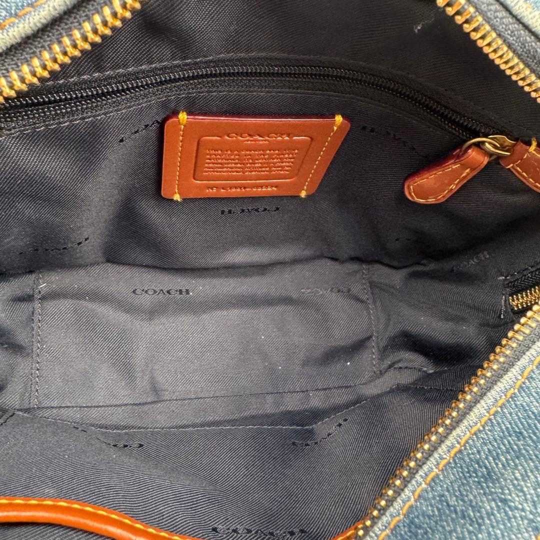 美品✨COACH ショルダーバッグ　ティーローズ　デニム生地　2way