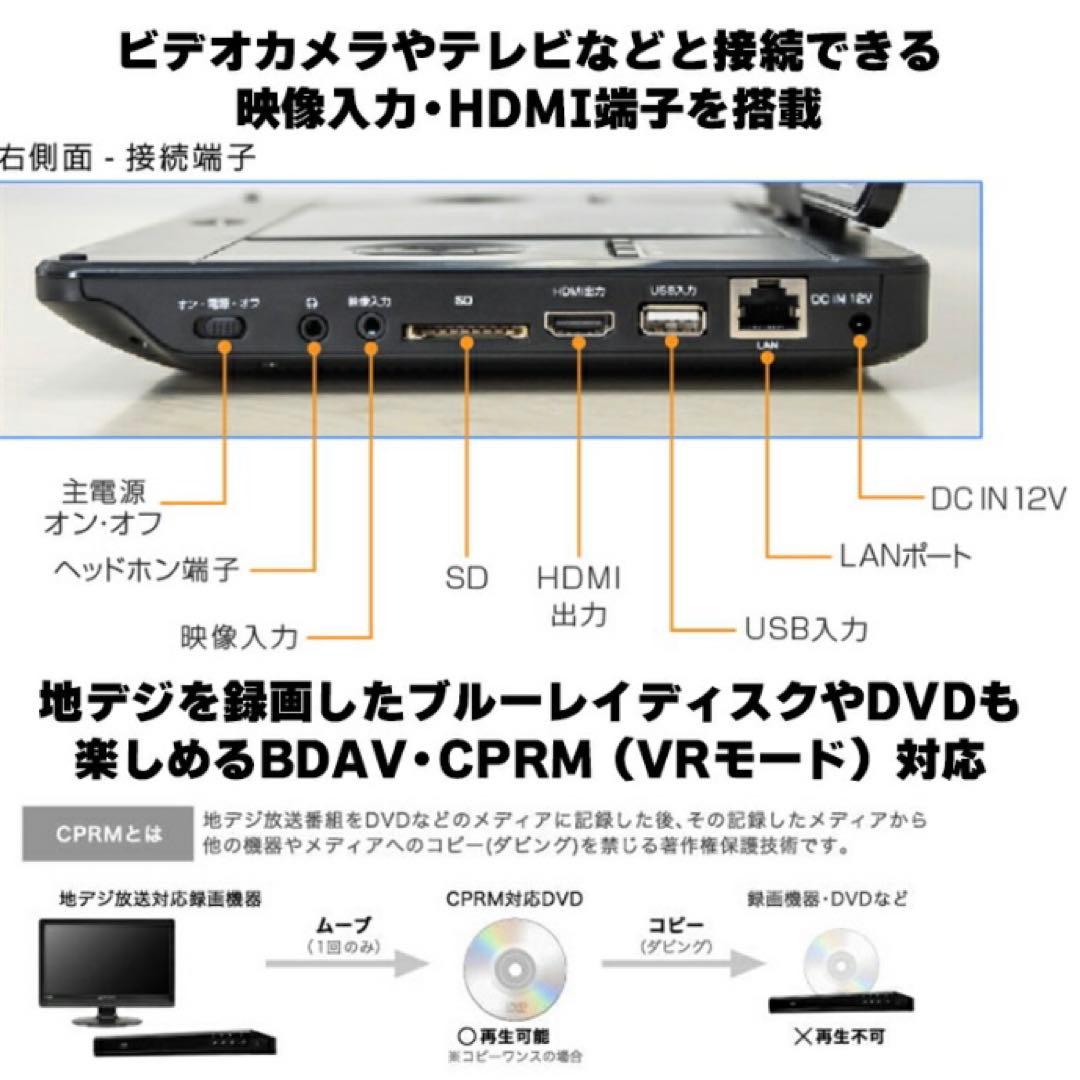 美品　GREEN HOUSE ポータブルブルーレイプレーヤー 11.6インチ