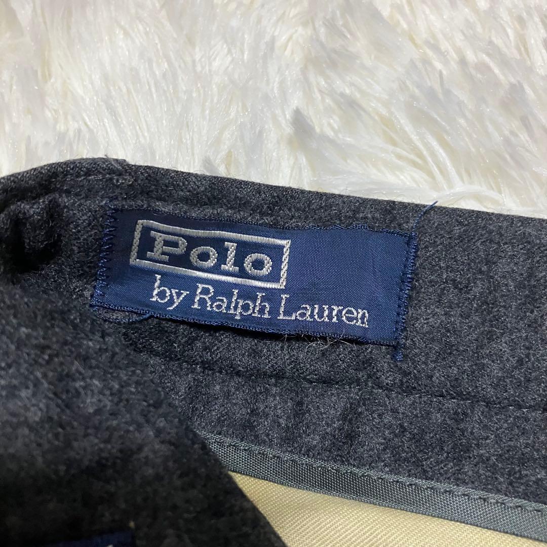 Polo By Ralph Lauren ツータック ウールパンツ グレー