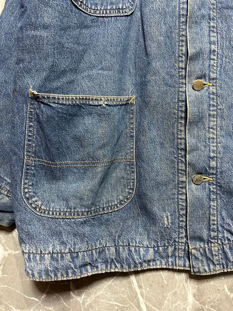 USA製 Roebucks デニムカバーオールXL相当 90s ヴィンテージ
