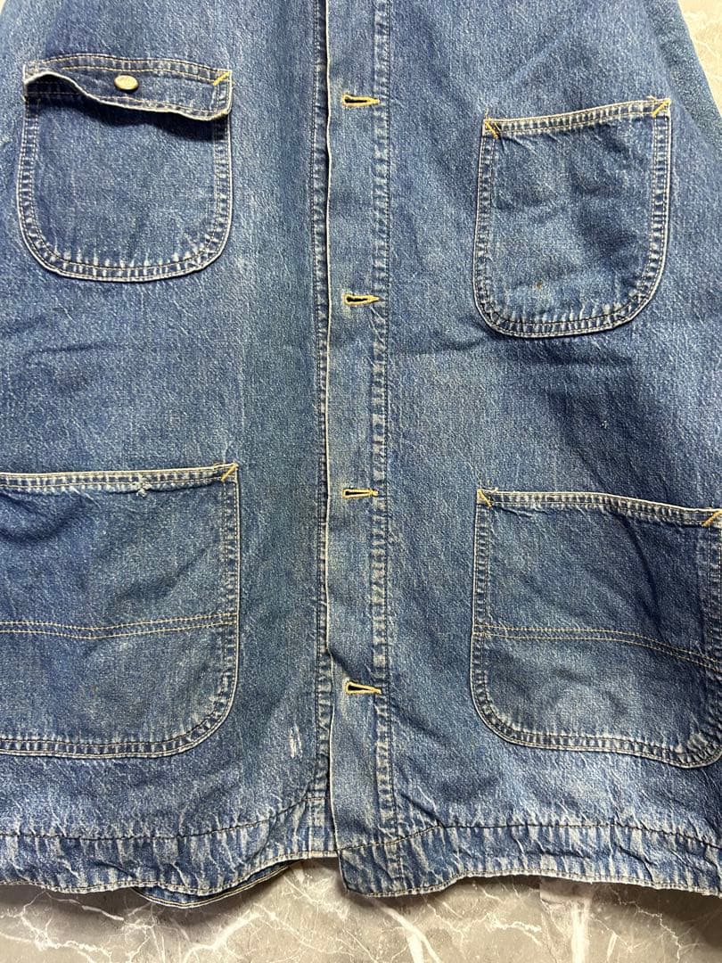 USA製 Roebucks デニムカバーオールXL相当 90s ヴィンテージ