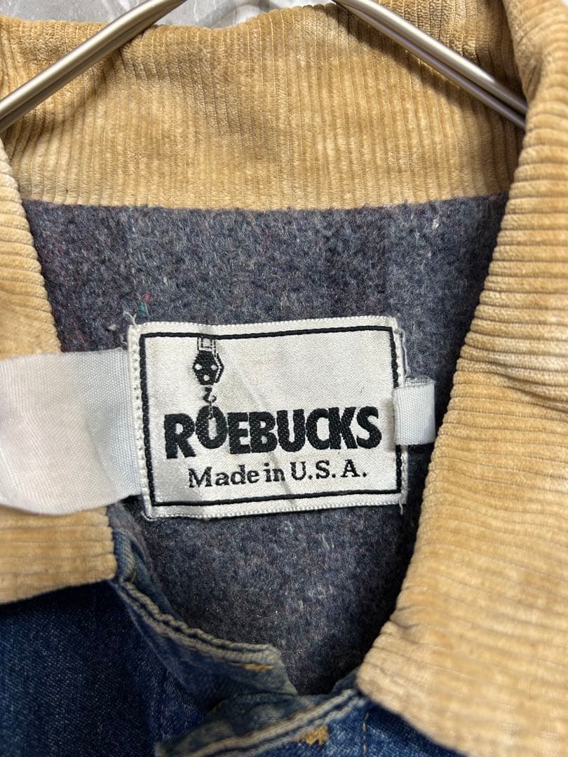 USA製 Roebucks デニムカバーオールXL相当 90s ヴィンテージ