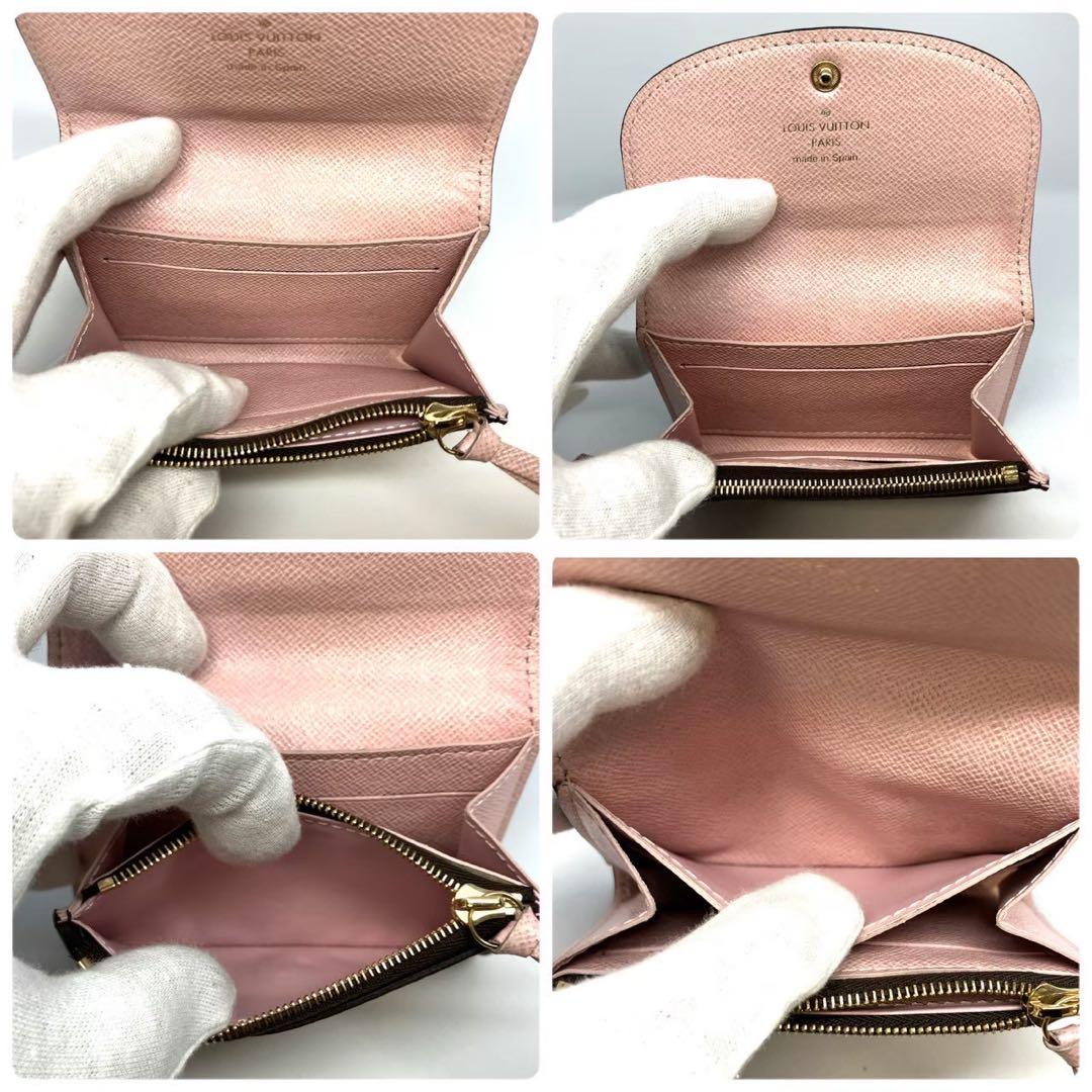 じゅん(プロフ必読) 正規品 ヴィトン 三つ折り財布 ポルトモネ ロザリ