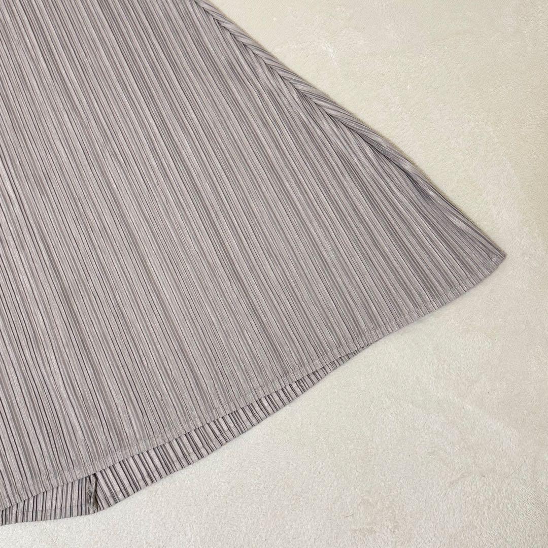 PLEATS PLEASE プリーツ　チュニック　グレー　フレア　XL