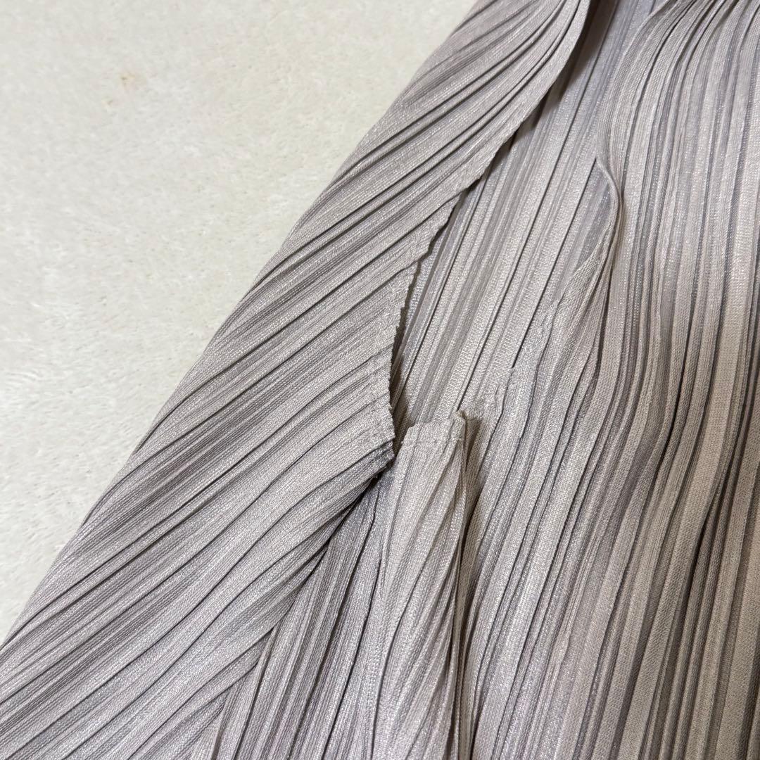 PLEATS PLEASE プリーツ　チュニック　グレー　フレア　XL