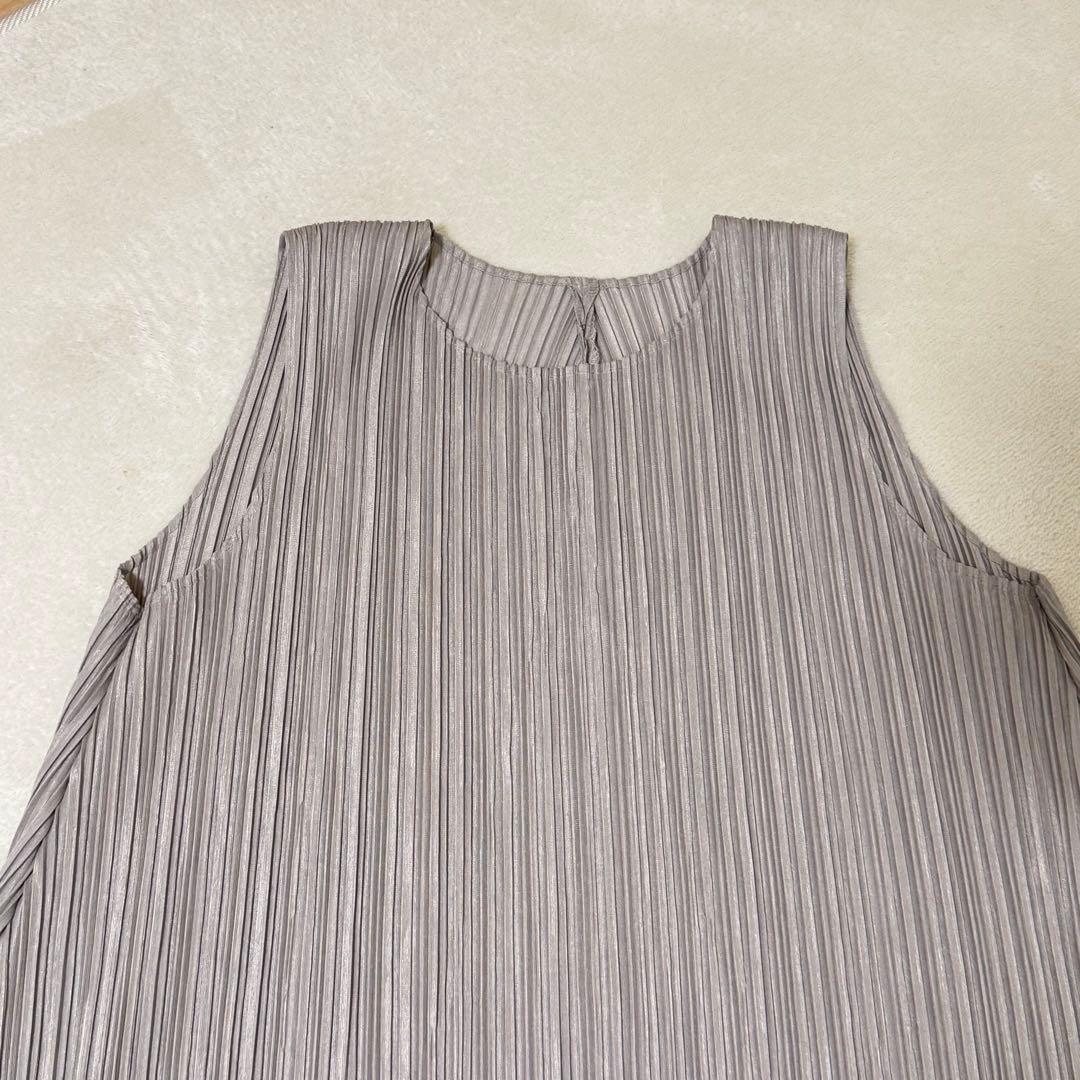 PLEATS PLEASE プリーツ　チュニック　グレー　フレア　XL
