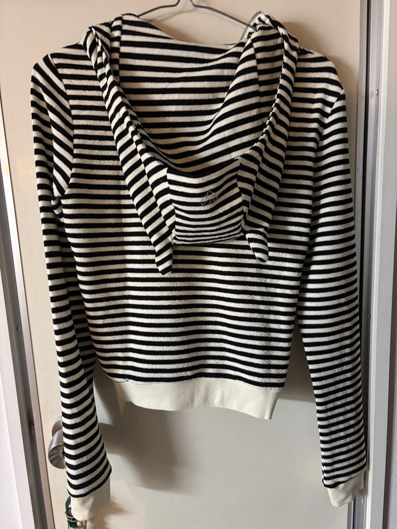 1jinnstudioストライプ 猫耳フード付きパーカー　新品未使用