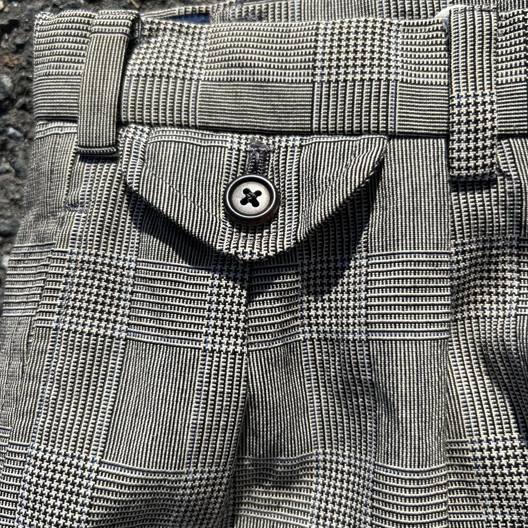 裾幅平置き24.5cm 90s サスペンダーボタン付き 2tuck スラックス