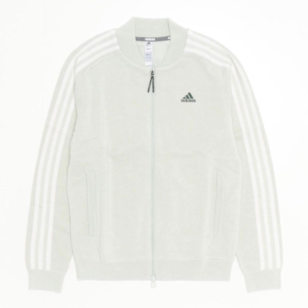 新品　adidas golf アディダス　スリーストライプス　ジャージ　グリーン