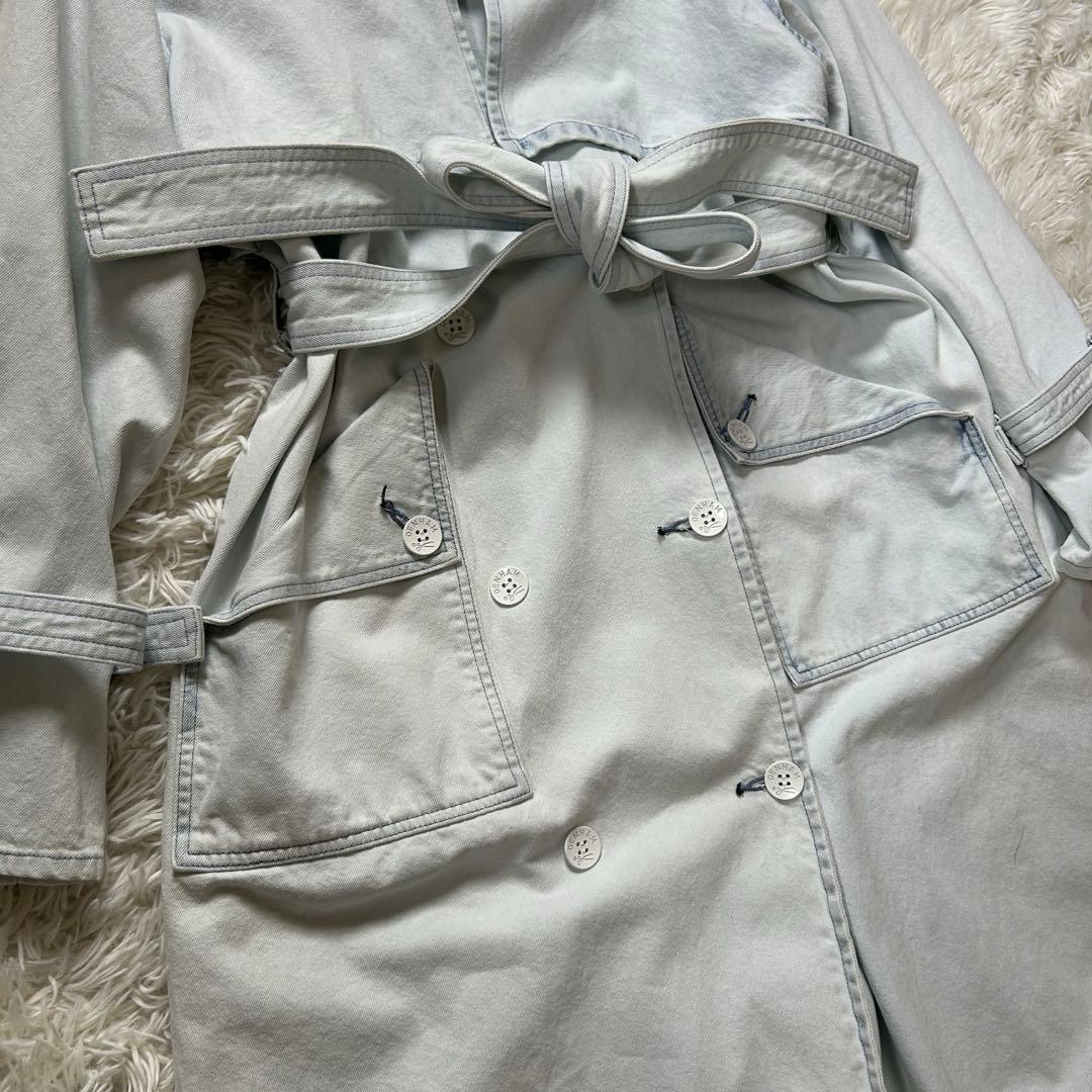 デンハム　DENHAM デニム　トレンチコート　ベルト付　サイズF