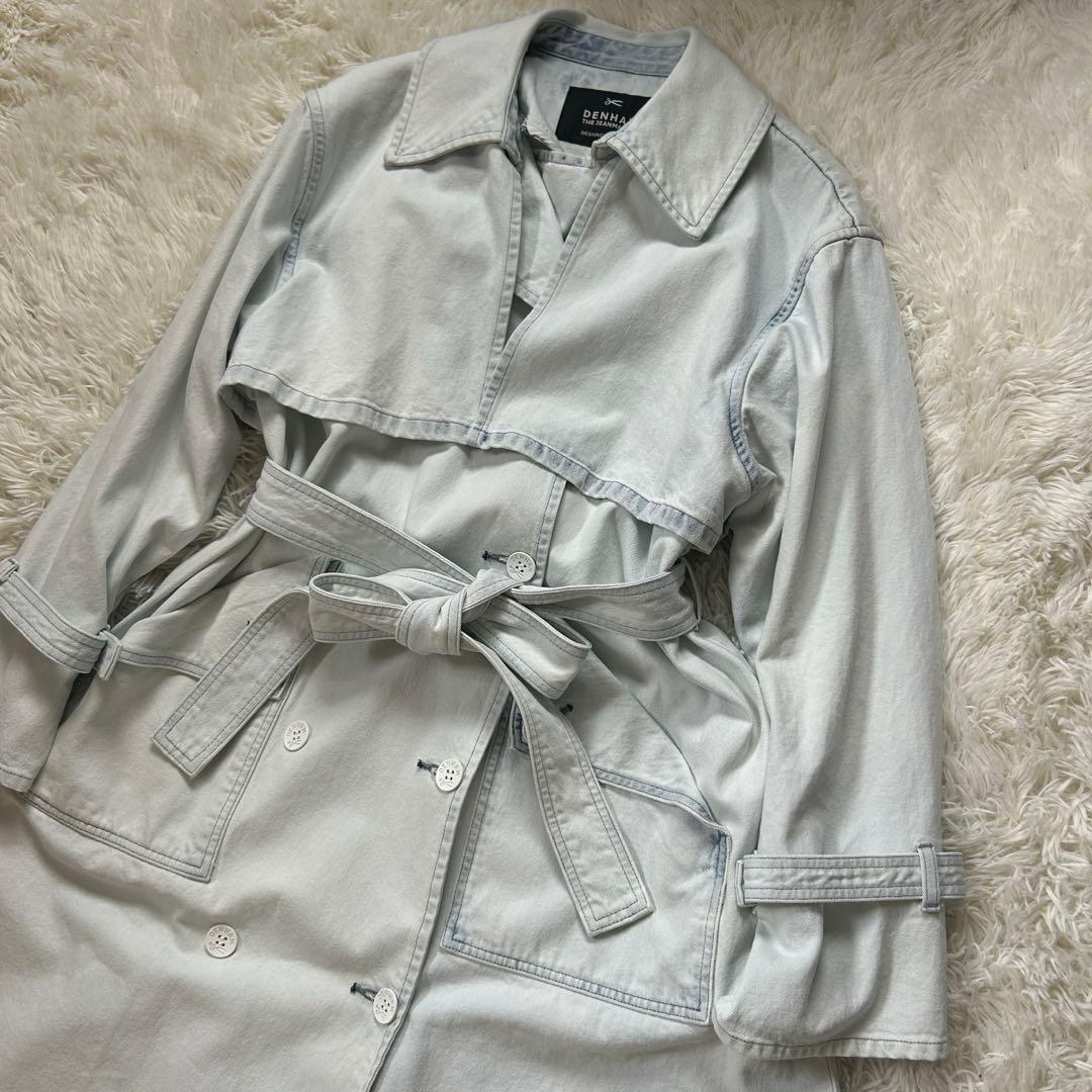 デンハム　DENHAM デニム　トレンチコート　ベルト付　サイズF