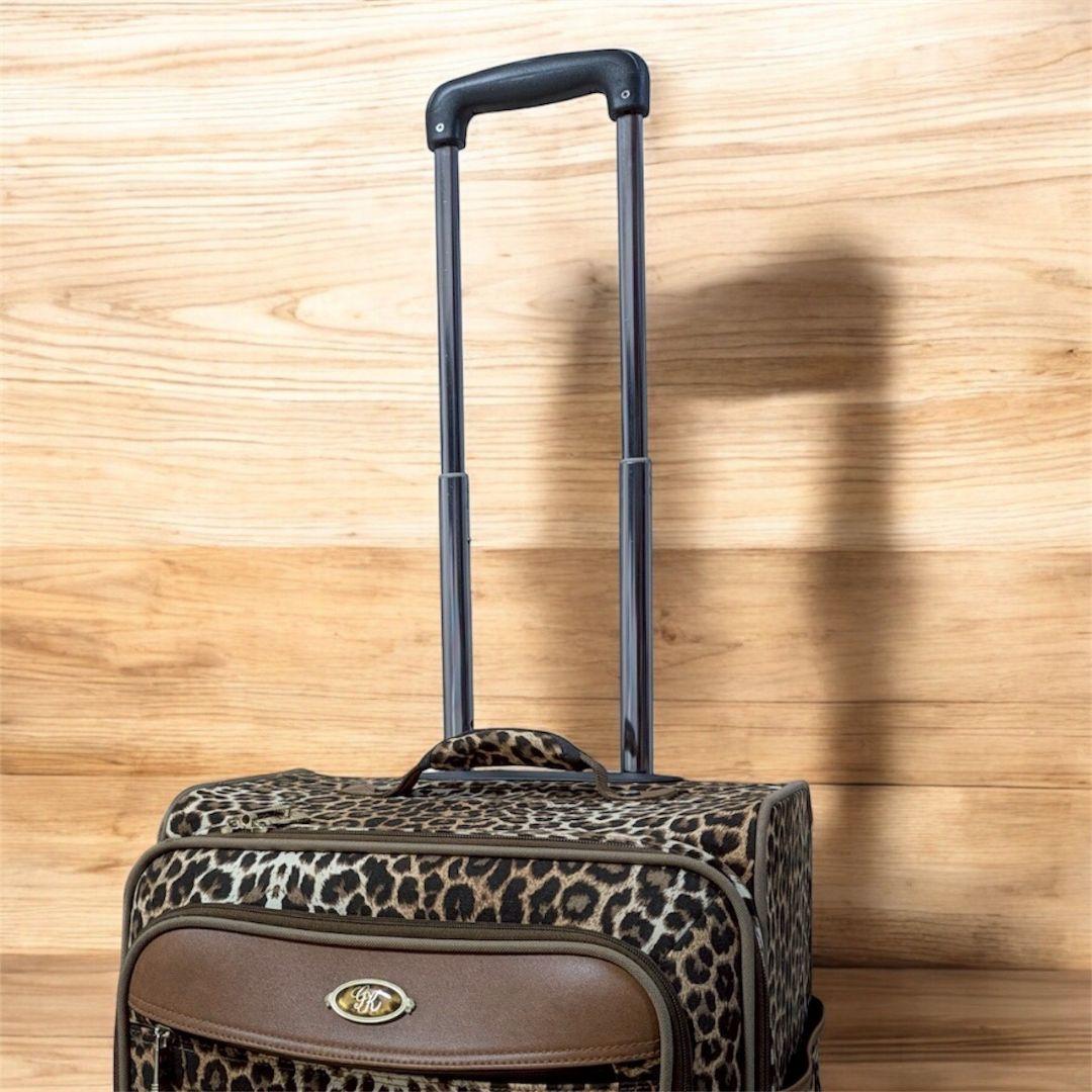 ★希少★ 伊太利屋 イタリヤ ソフトキャリー バッグ レオパード ひょう柄