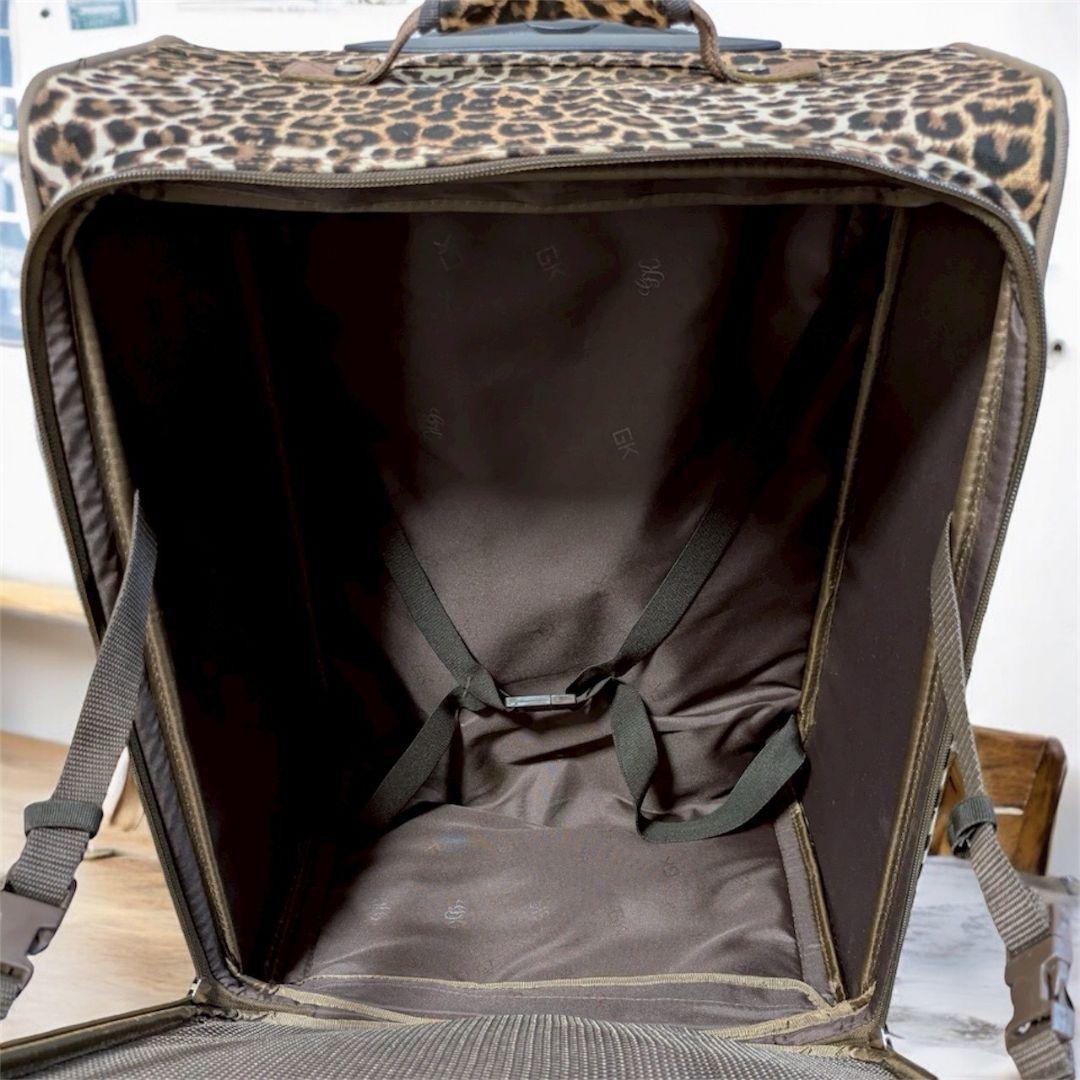 ★希少★ 伊太利屋 イタリヤ ソフトキャリー バッグ レオパード ひょう柄