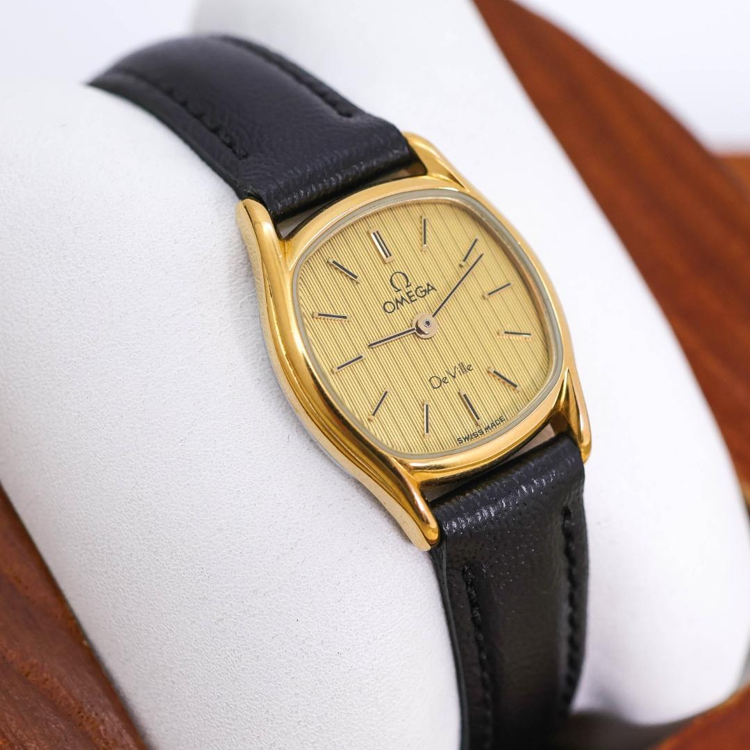 稼働 OMEGA DEVILLE 腕時計 アンティーク プッシュ式リューズ438