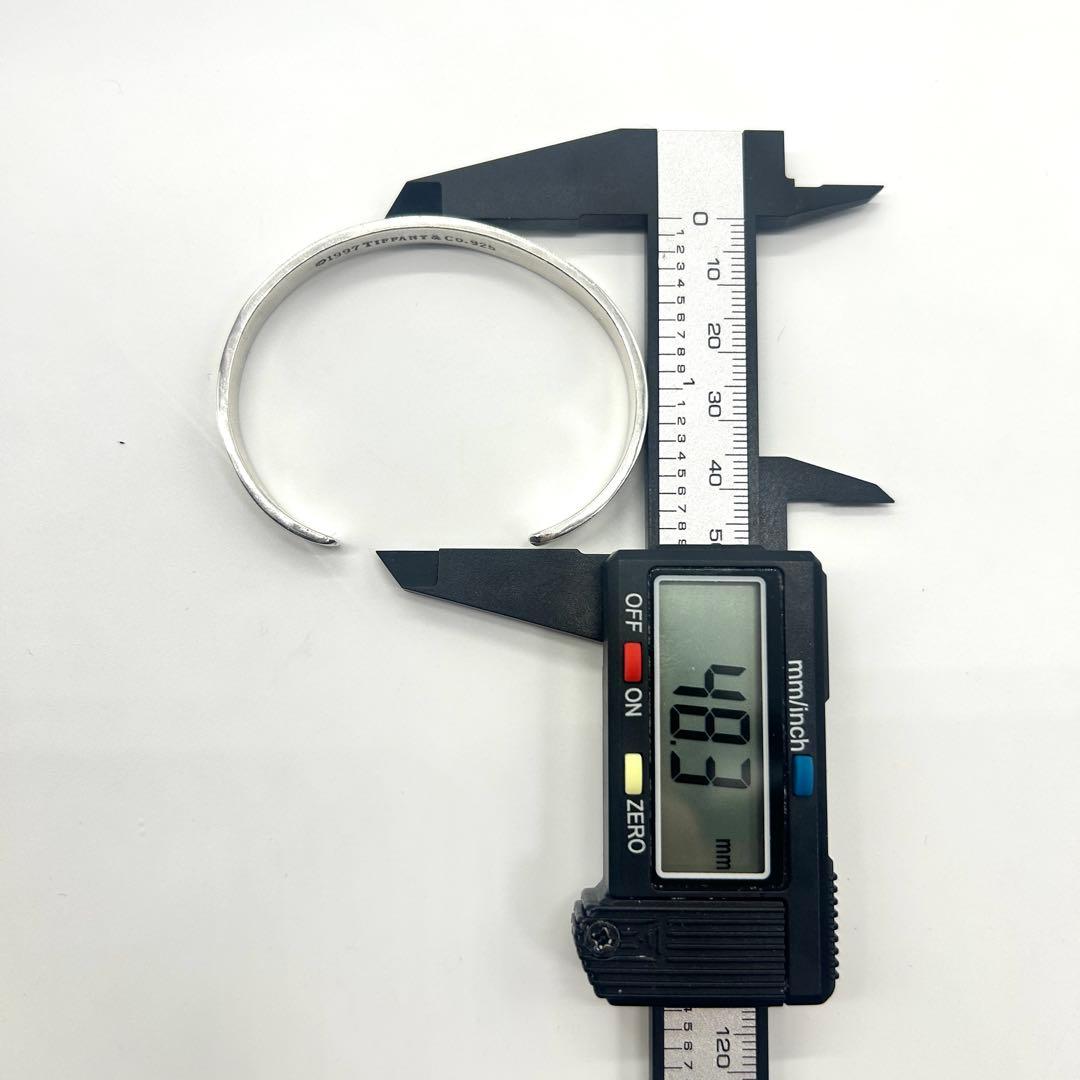 美品　ティファニー　ナロー　1837 バングル　カフ　シルバー　925