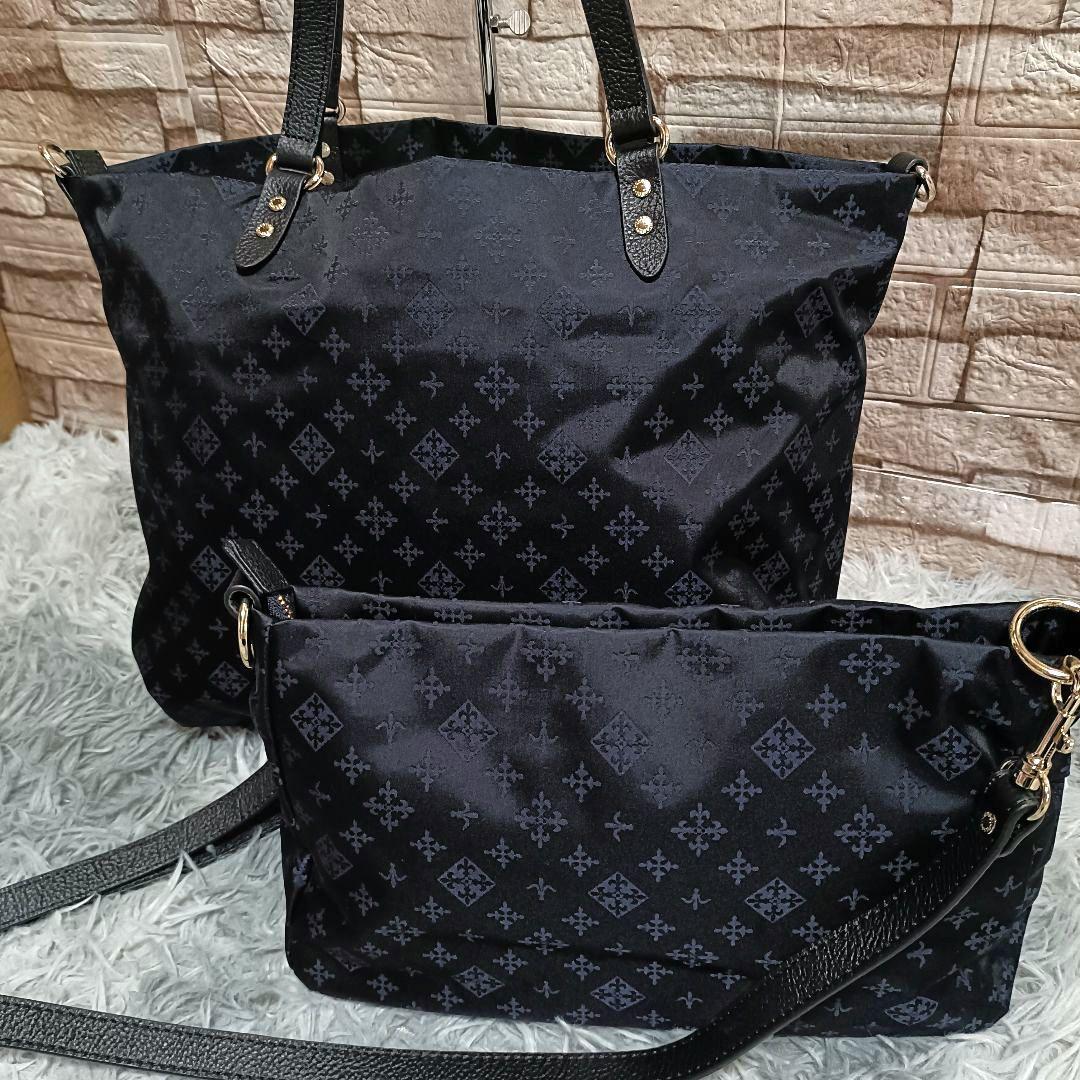ラシット トートバッグ ショルダーバッグ 2点セット ネイビー A4 美品