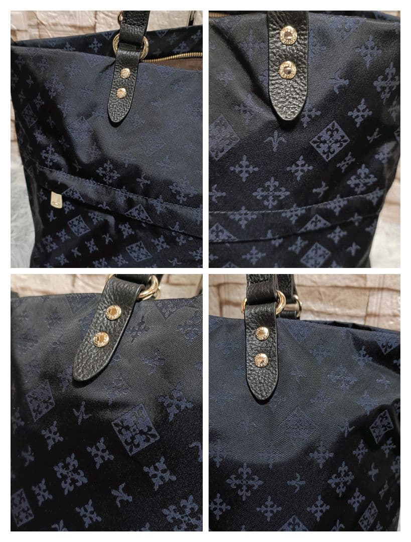 ラシット トートバッグ ショルダーバッグ 2点セット ネイビー A4 美品