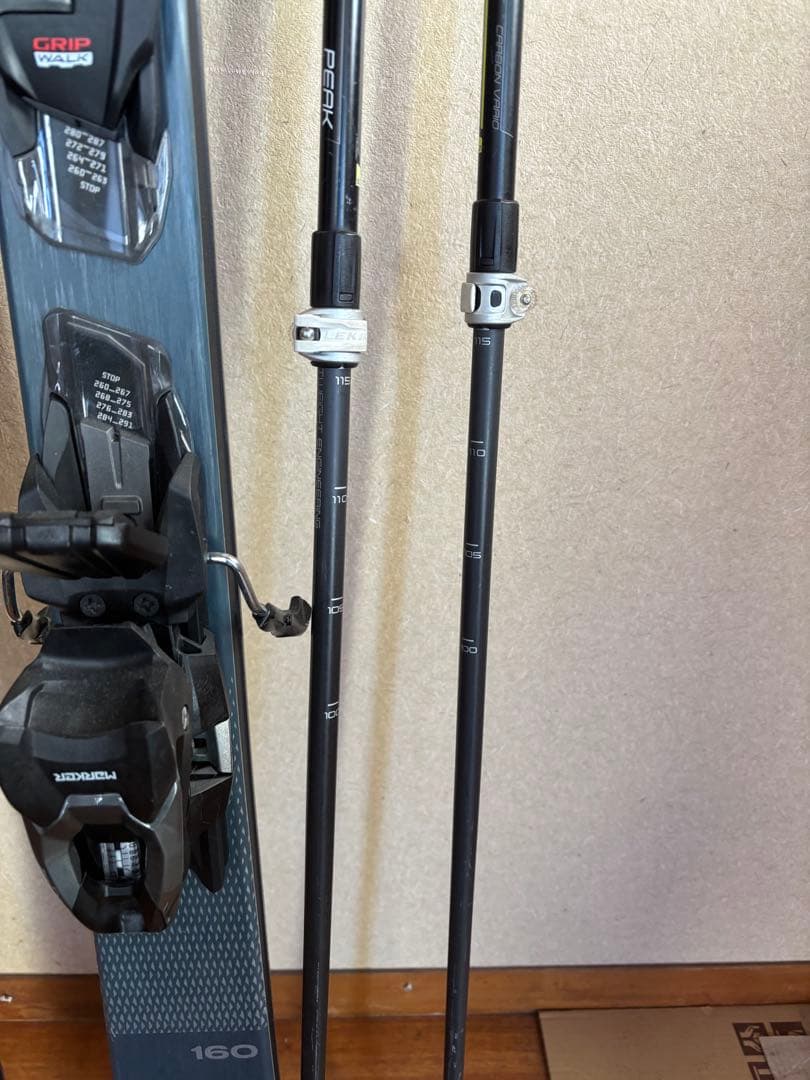 スキー板とブーツ、ストックセット ノルディカ　ブリザード　リアエントリー24、5