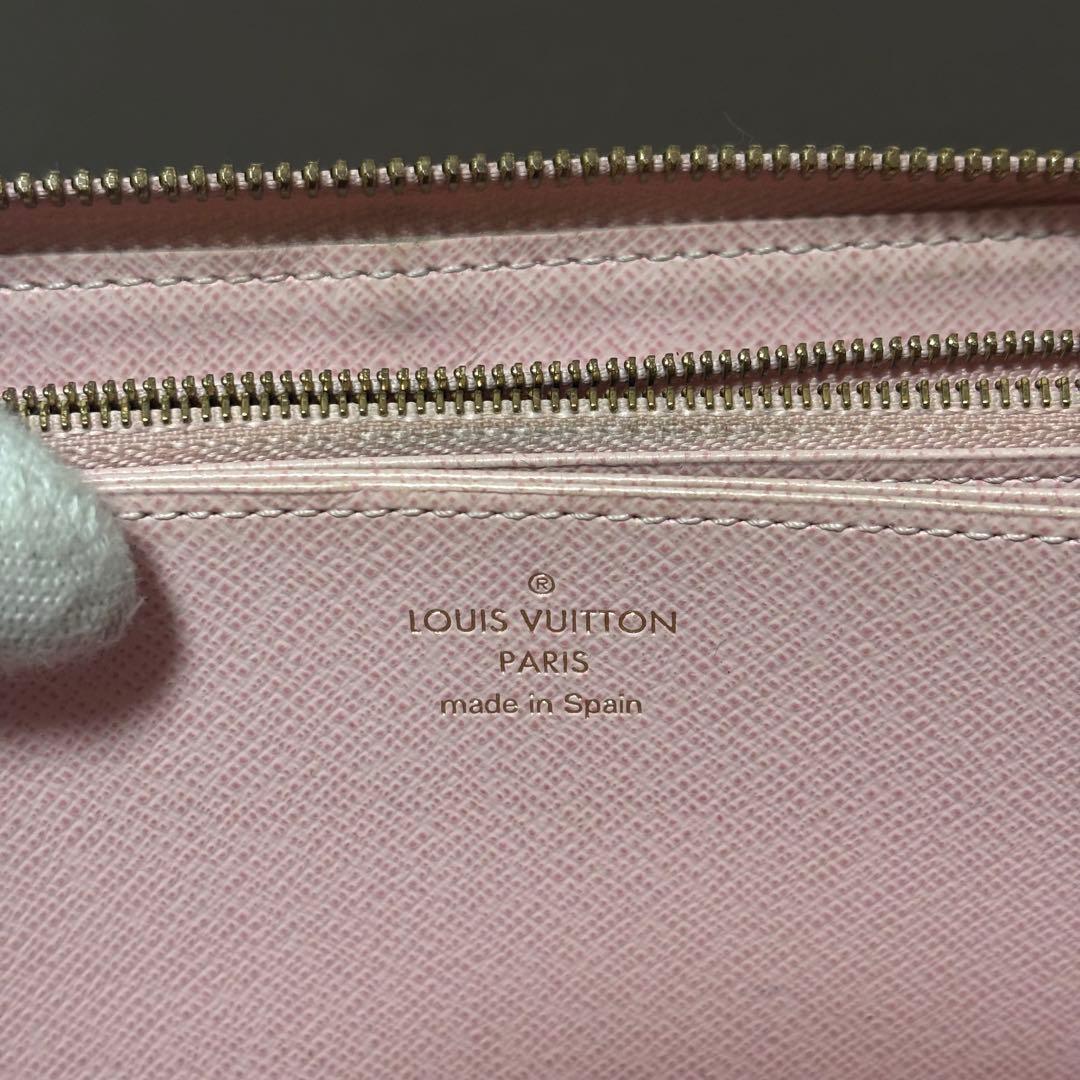 LOUIS VUITTON ダミエ・アズール 長財布　ローズバレリーヌ　ジッピー