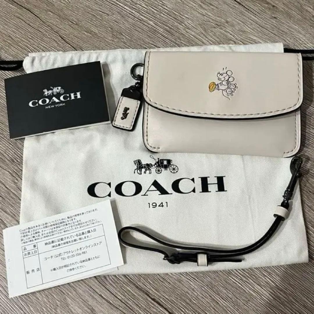 COACH ★ミッキーコラボ　キーケース　レザー