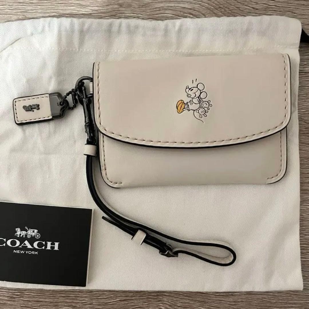 COACH ★ミッキーコラボ　キーケース　レザー