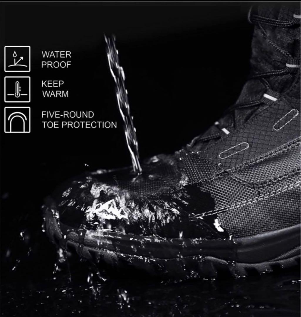 ☆ROCKMARK メンズスノーブーツ ミッドカーフ防水耐久性ブーツ26.5cm