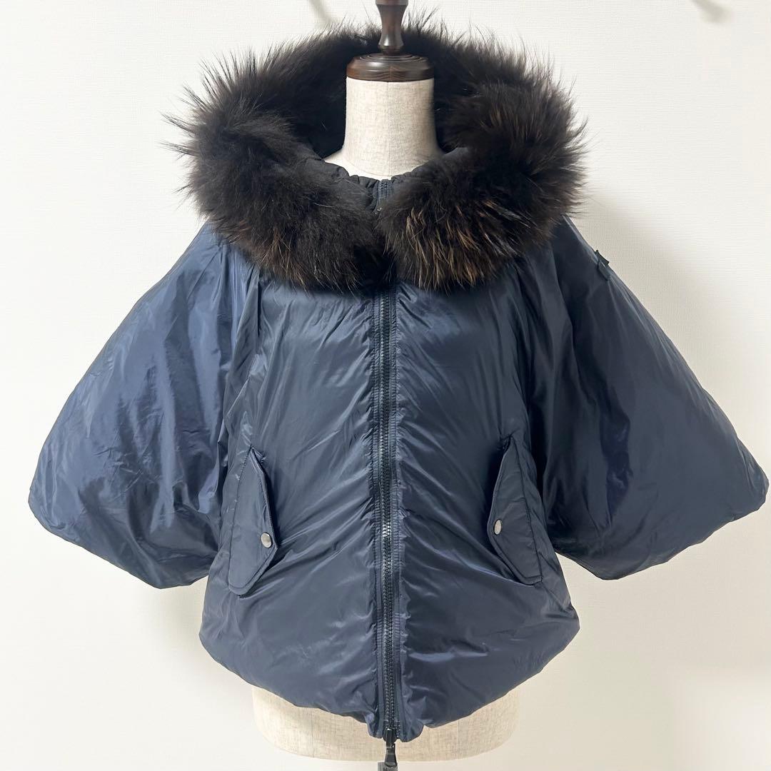 TATRAS タトラス　ダウンポンチョ　MALE マーレ　ブラック　01