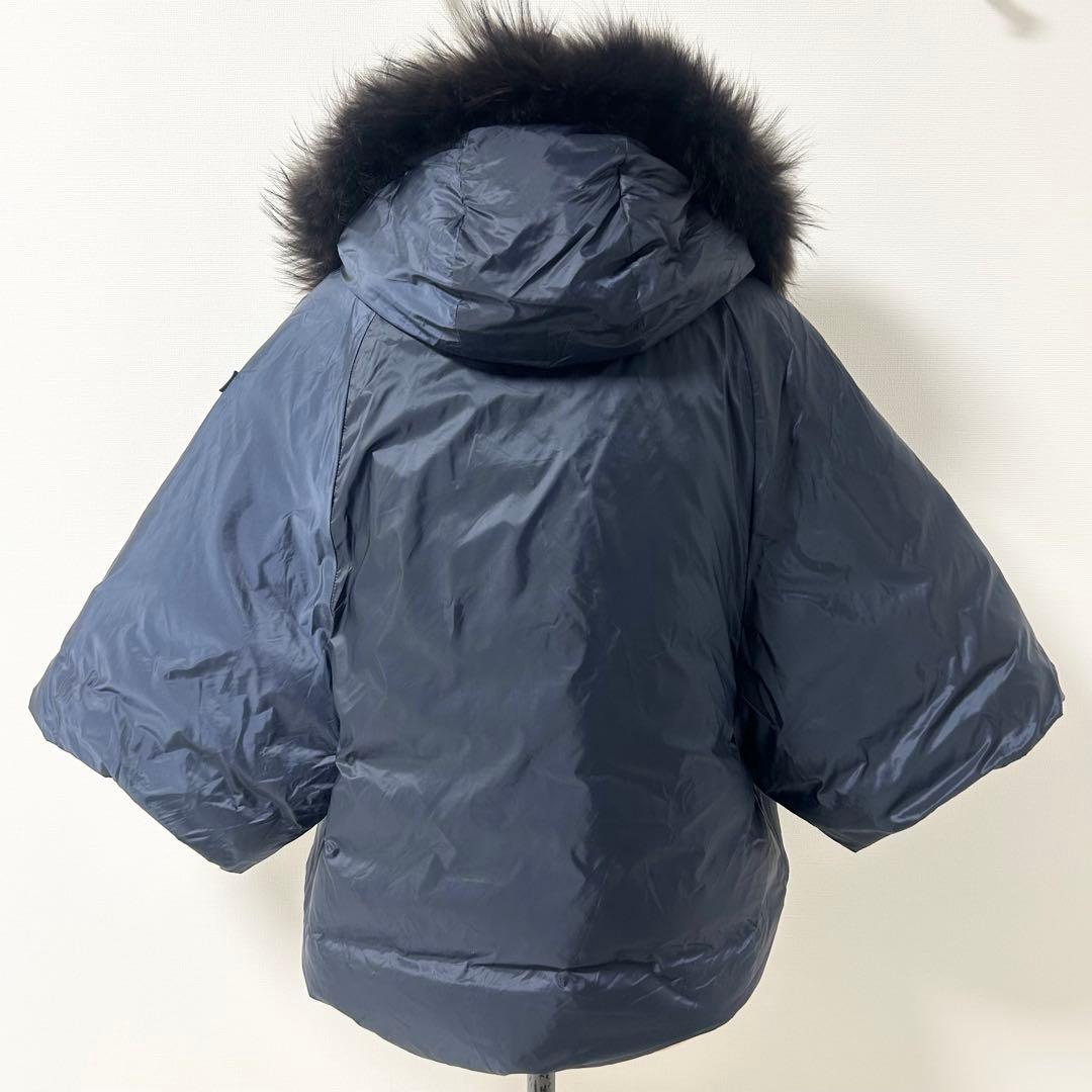 TATRAS タトラス　ダウンポンチョ　MALE マーレ　ブラック　01