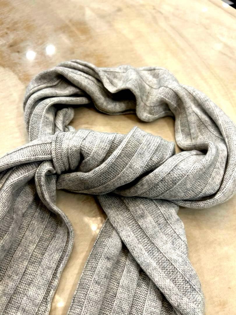 ブルネロクチネリ　カシミア　リブニット　ストール　マフラー　メンズ　レディース