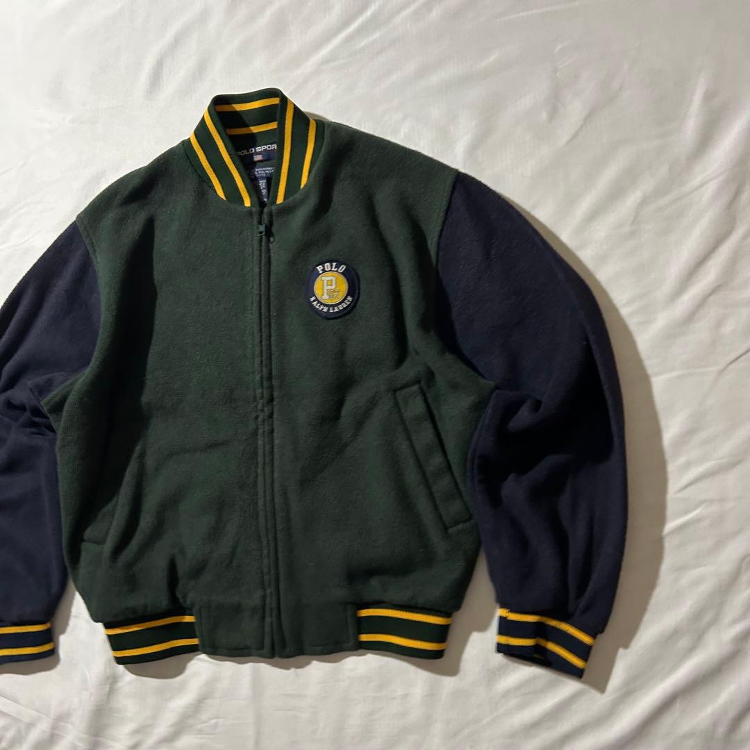 90s POLO SPORT Ralph Lauren フリーススタジャン 刺繍