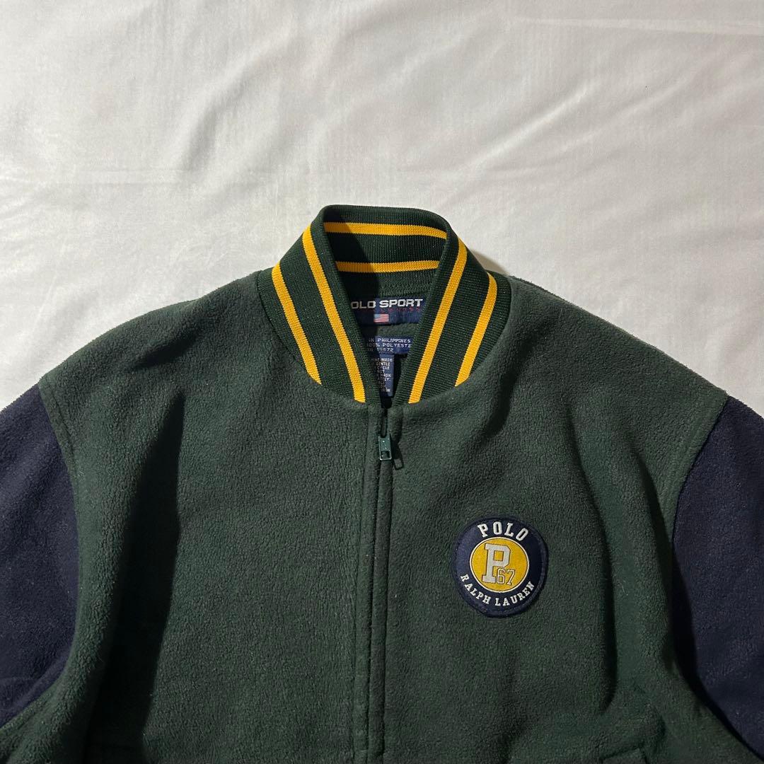 90s POLO SPORT Ralph Lauren フリーススタジャン 刺繍