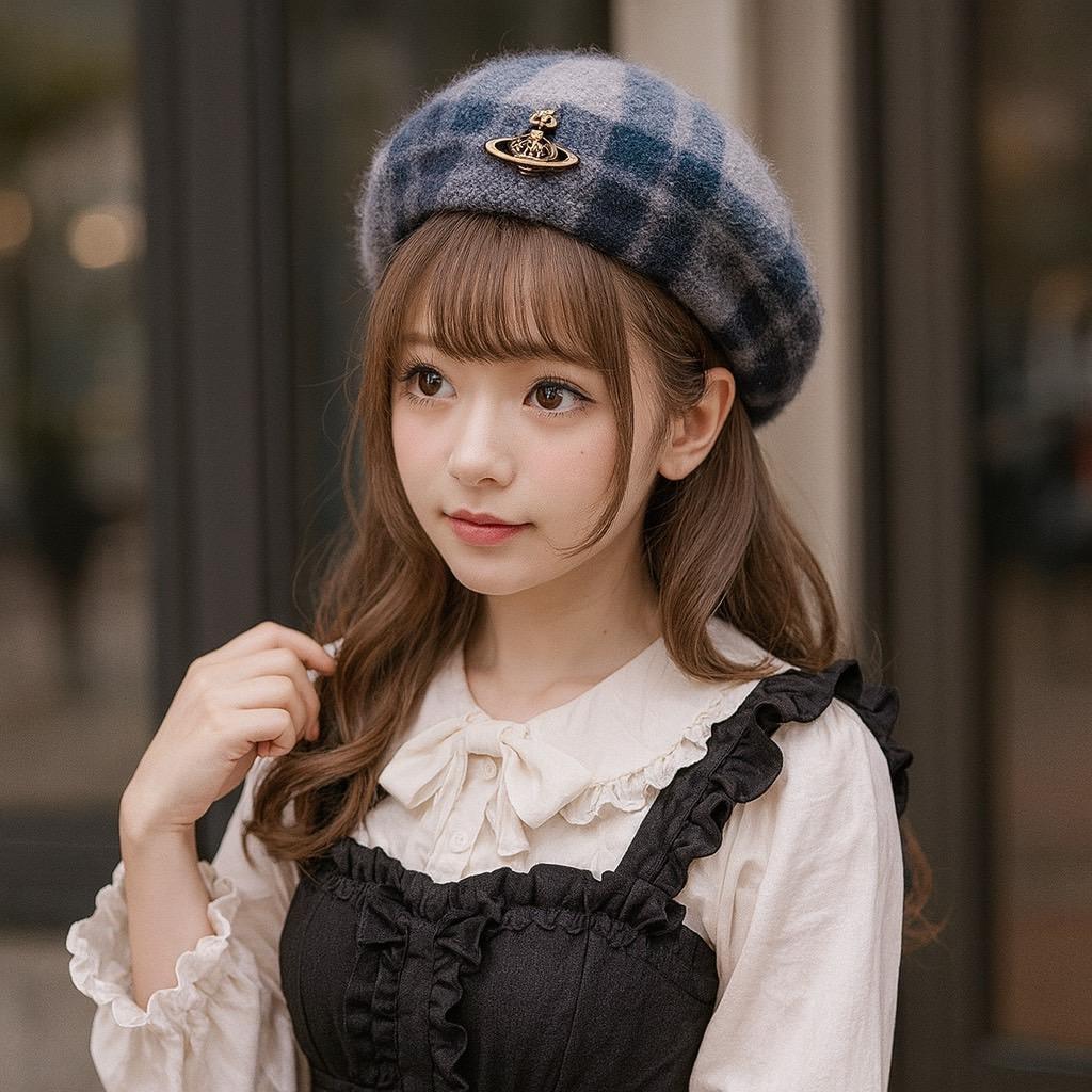 Vivienne Westwood ベレー帽 オーブ チェック柄 NANA