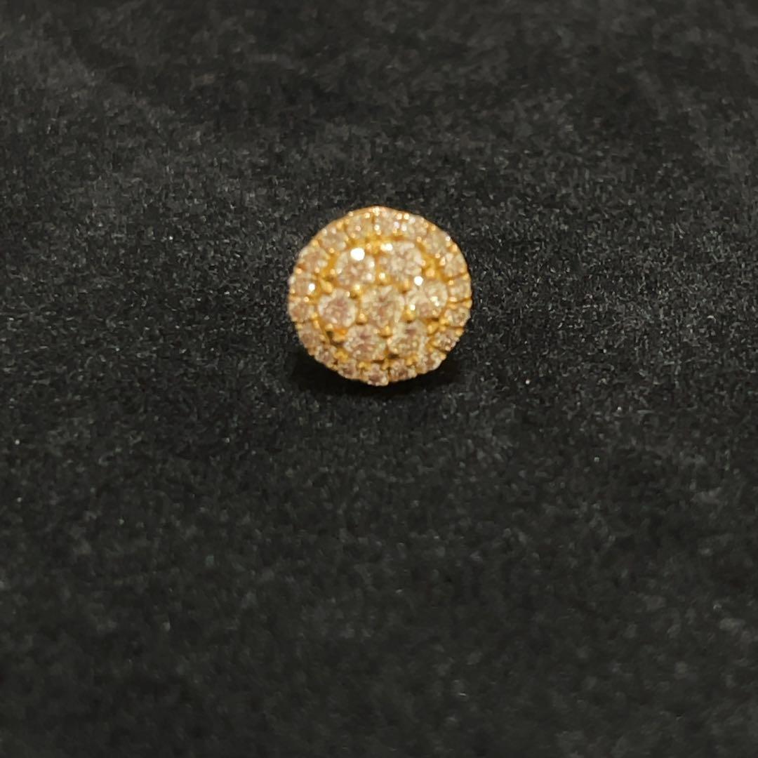 パヴェダイヤモンド10K 片耳ピアス