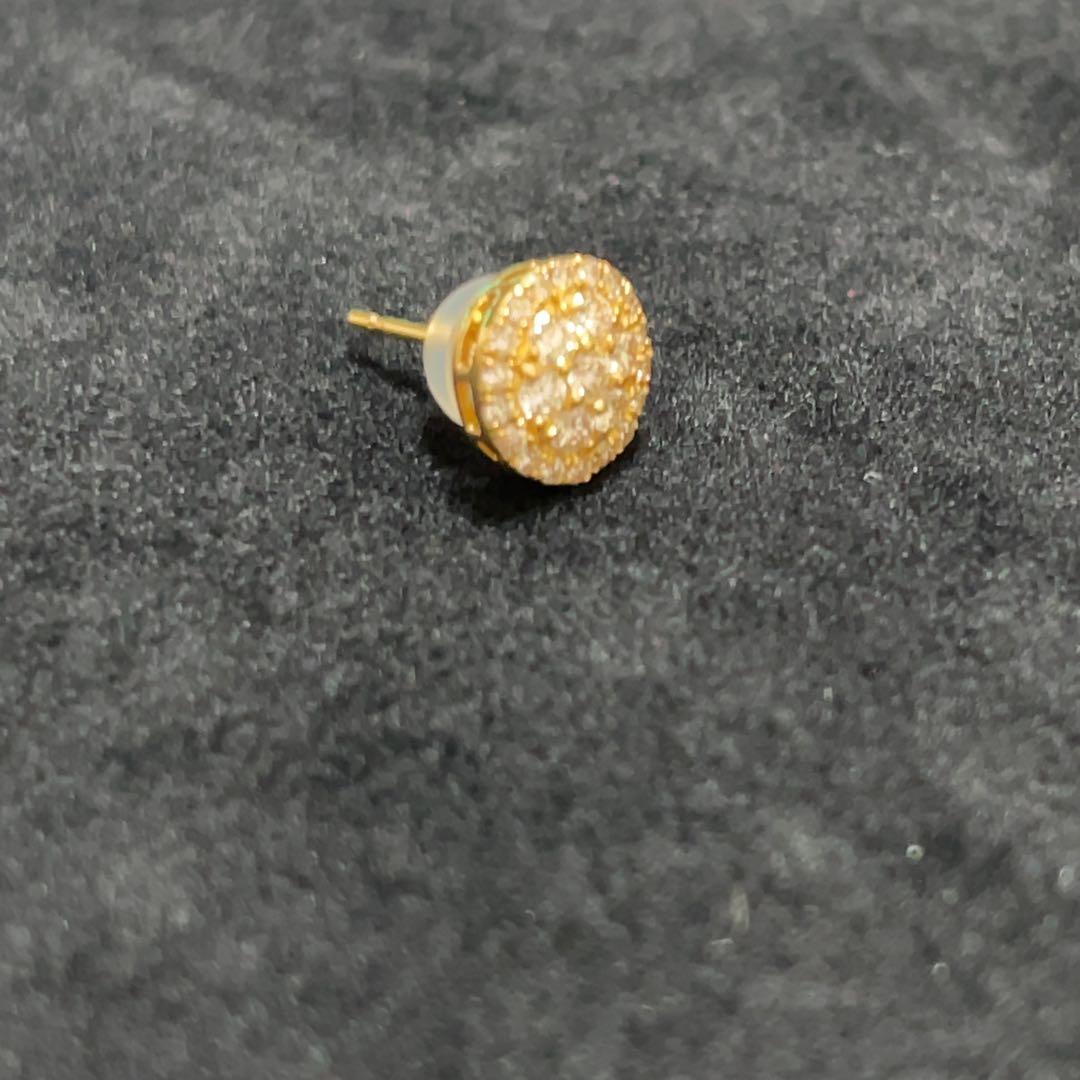 パヴェダイヤモンド10K 片耳ピアス