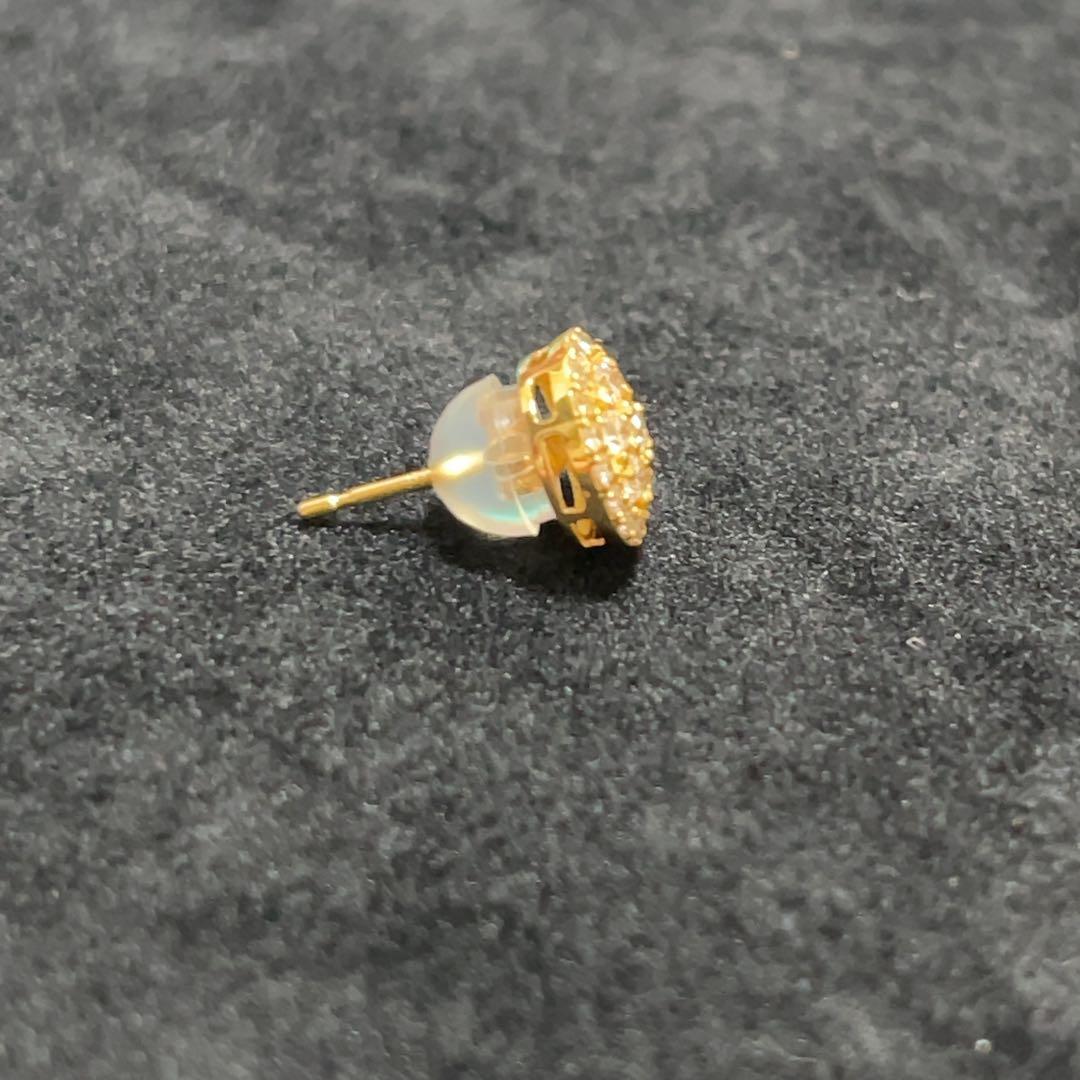 パヴェダイヤモンド10K 片耳ピアス