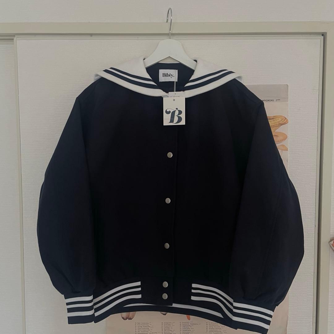 Bibiy. セーラー襟 ネイビー スタジャン 未使用