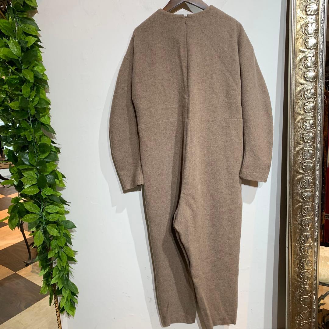 Yuca_r 　SEA 【日本製】メルトンカーブスリーブ　ジャンプスーツ