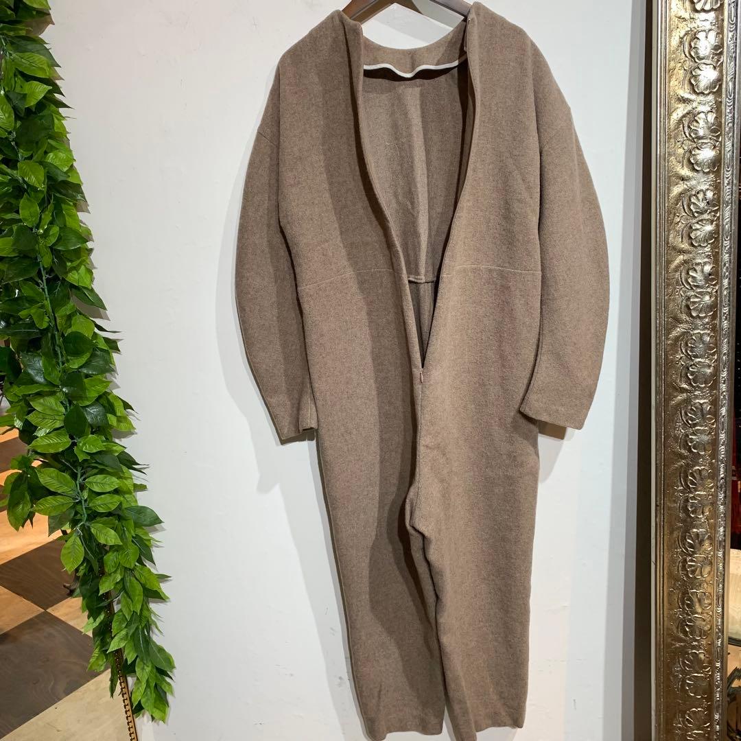 Yuca_r 　SEA 【日本製】メルトンカーブスリーブ　ジャンプスーツ