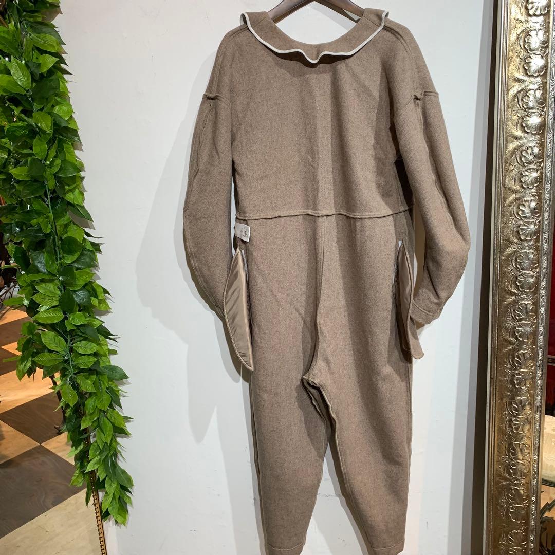 Yuca_r 　SEA 【日本製】メルトンカーブスリーブ　ジャンプスーツ