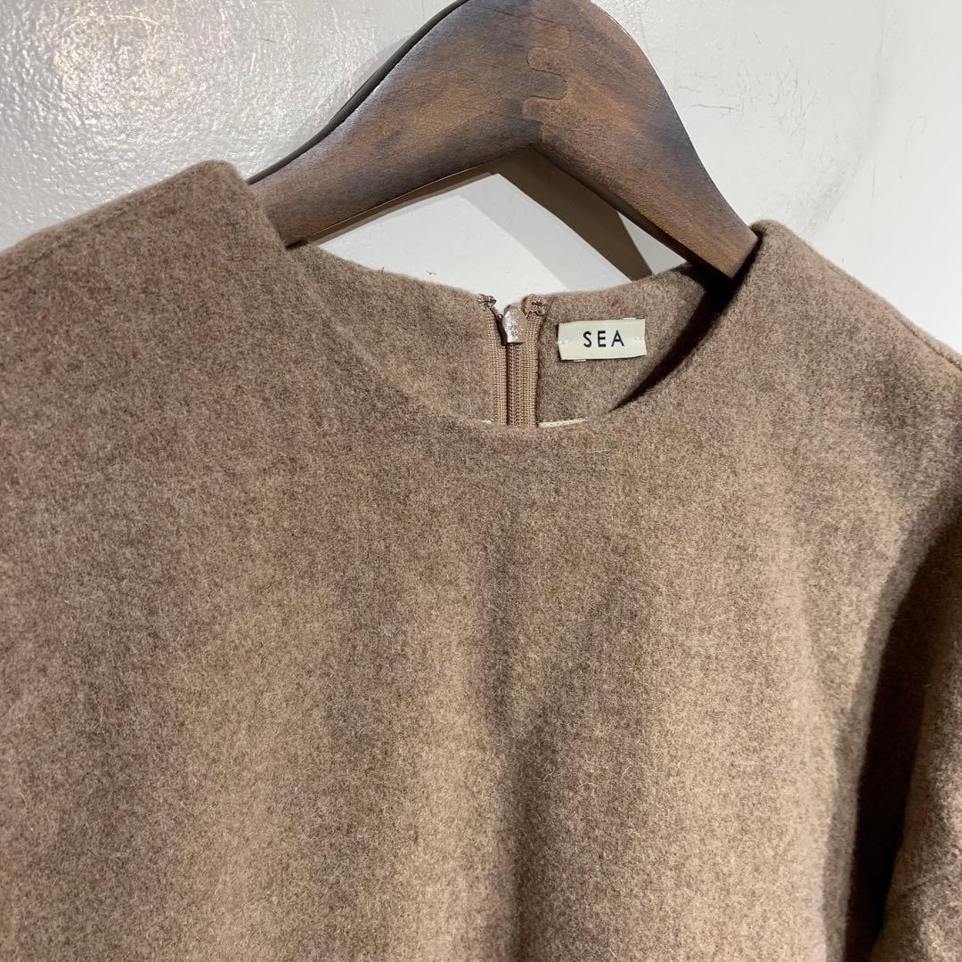 Yuca_r 　SEA 【日本製】メルトンカーブスリーブ　ジャンプスーツ