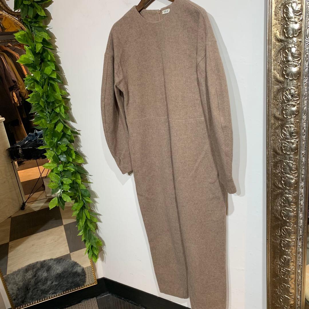 Yuca_r 　SEA 【日本製】メルトンカーブスリーブ　ジャンプスーツ