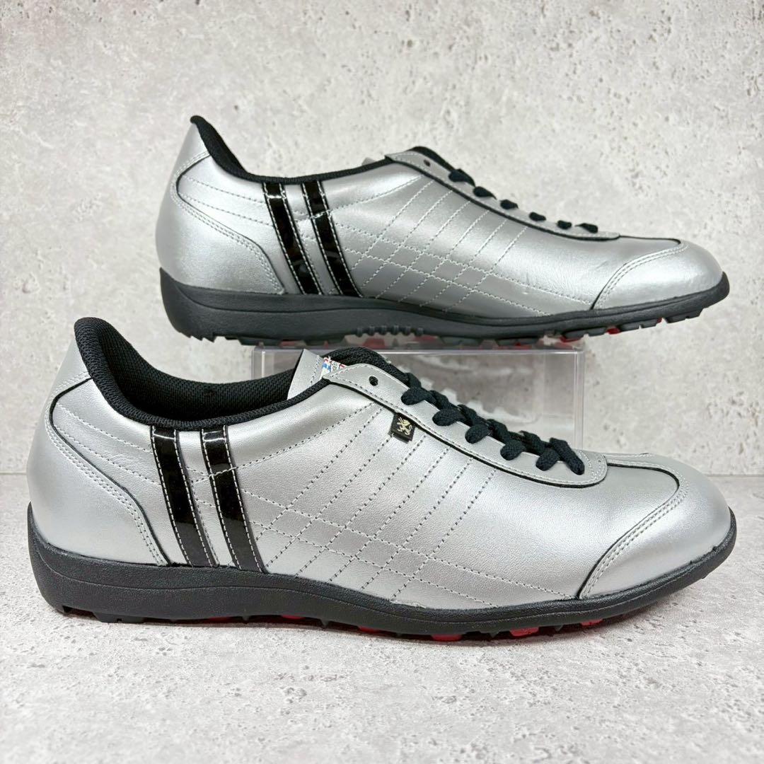 【箱付き 未使用級】PATRICK シルバー ゴルフシューズ G2204