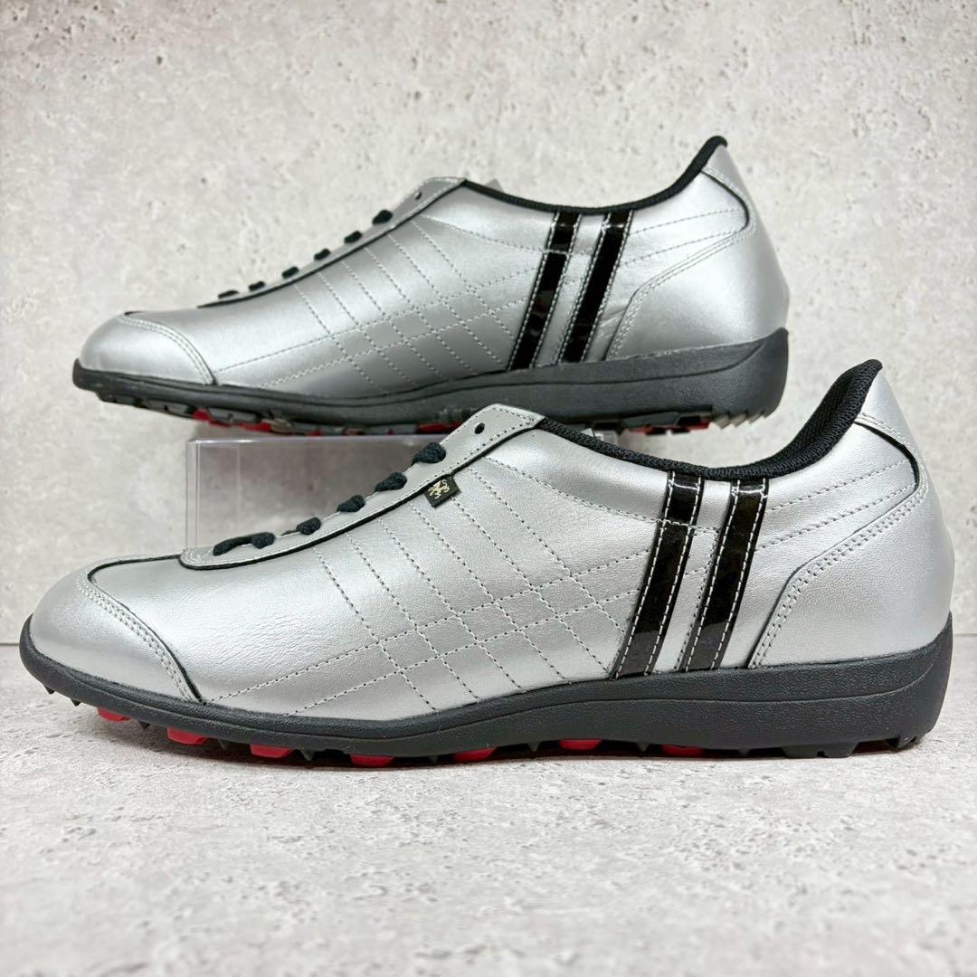 【箱付き 未使用級】PATRICK シルバー ゴルフシューズ G2204