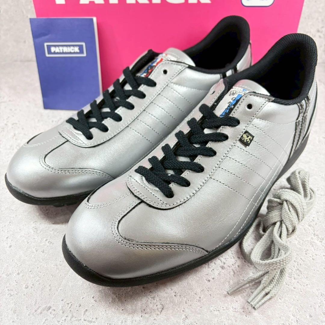 【箱付き 未使用級】PATRICK シルバー ゴルフシューズ G2204