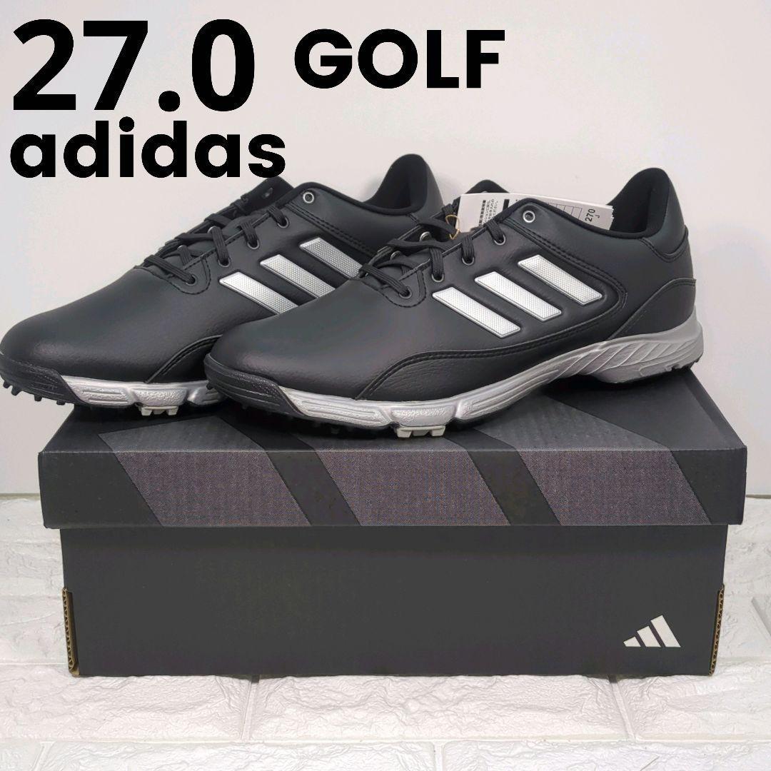 27.0）adidas ゴルフシューズ ✨新品未使用✨　ブラック 使いやすい