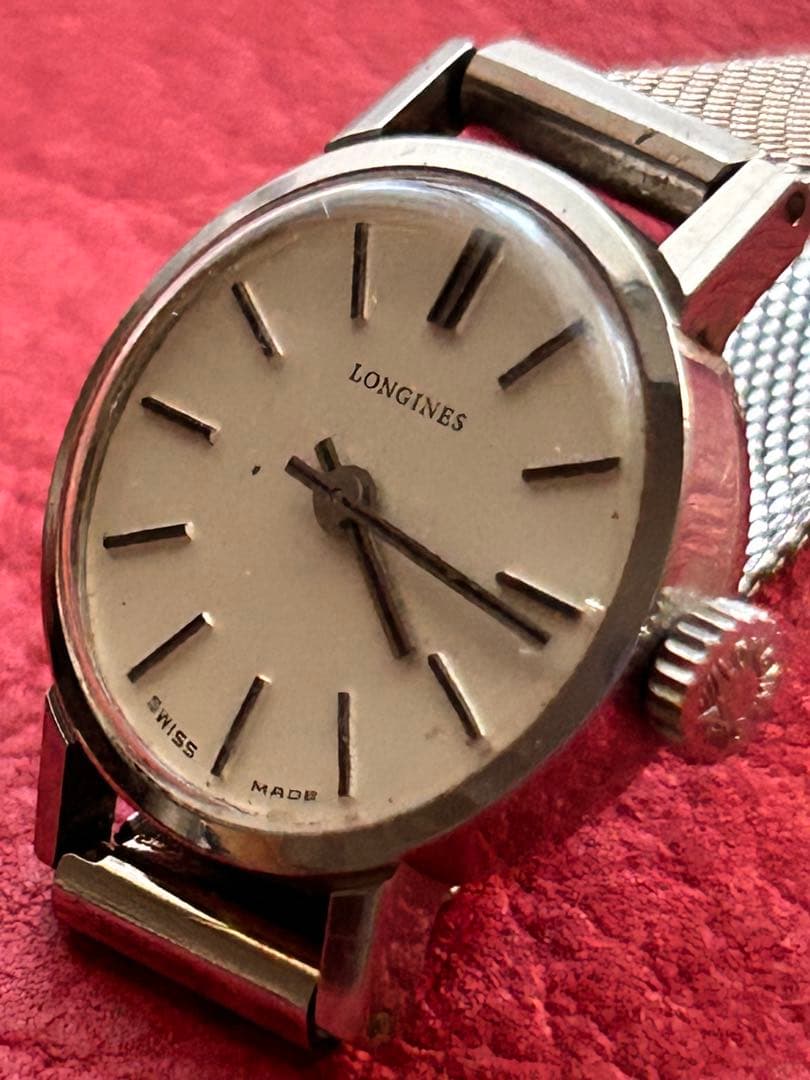 ロンジンレディース手巻き2針時計 稼働品ビンテージ
