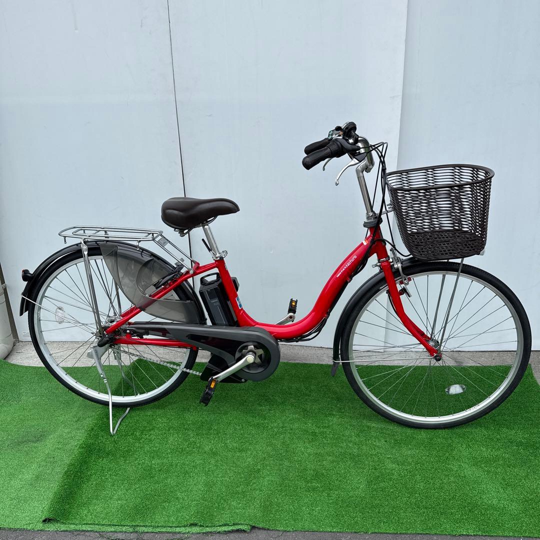 YAMAHAヤマハ電動アシスト自転車26インチ 12.3Ah 赤い