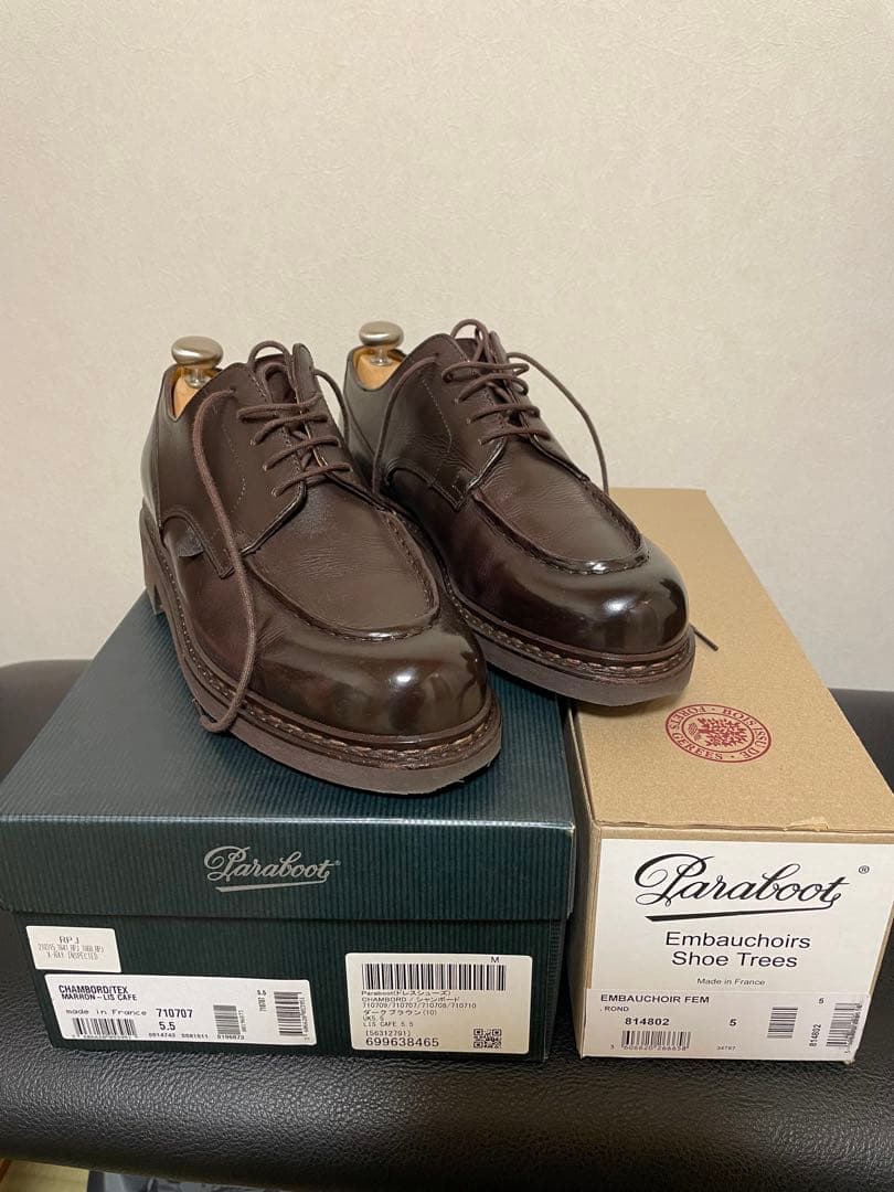 パラブーツ　シャンボード　ダークブラウン　UK5.5（24センチ相当）